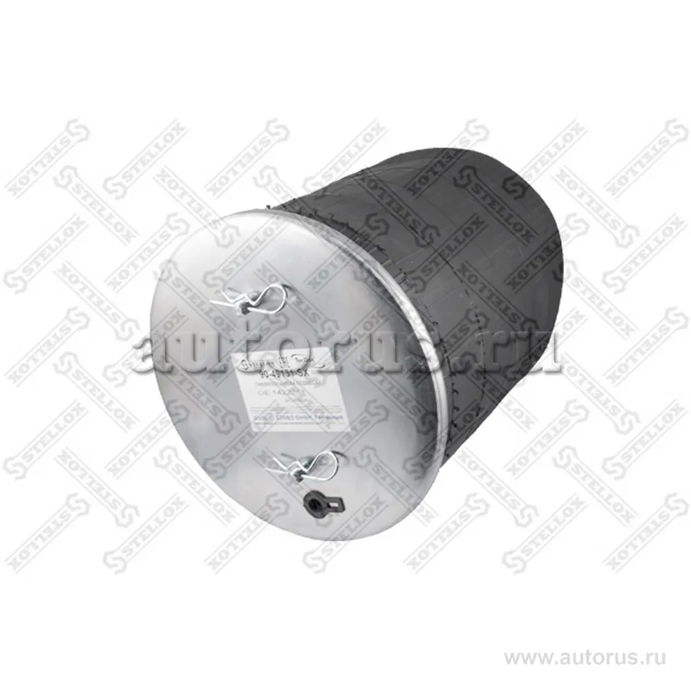 Пневмоподушка со стак. h485 2шп.d12.1отв.шт.M16.Порш.мет.1отв.d15.1 STELLOX 90-49131-SX