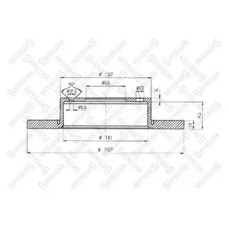 Диск тормозной передний LAND ROVER FREELANDER 1. STELLOX 60204014_SX