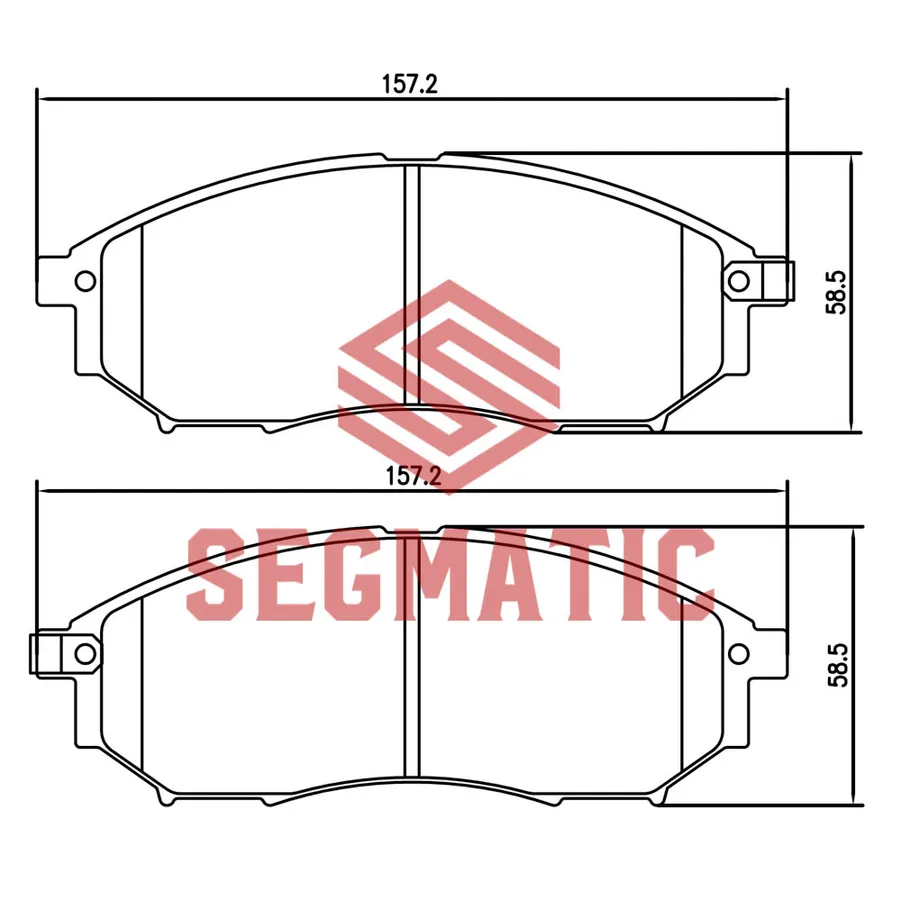 Колодка торм диск пер Nissan Pathfinder 2.5 2005-; Renault Koleos 2.5 2008-; Nissan Murano 3.5 2003-2008 SEGMATIC SGBP2590