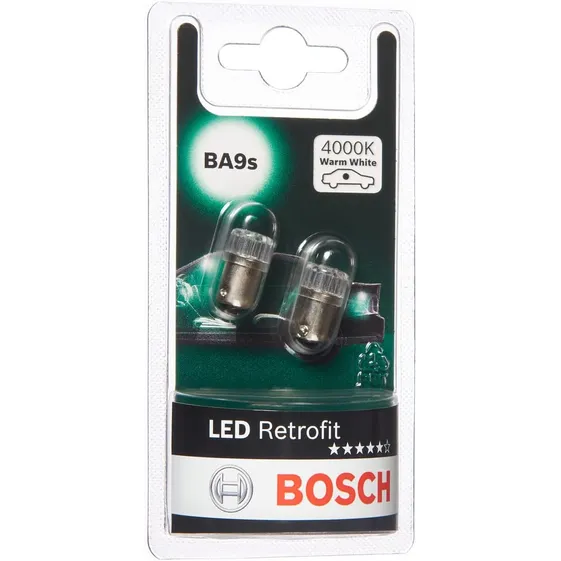 Лампа светодиодная 12V T4W 1W 4000K BOSCH LED RETROFIT WARM 2 шт. блистер 1 987 301 514