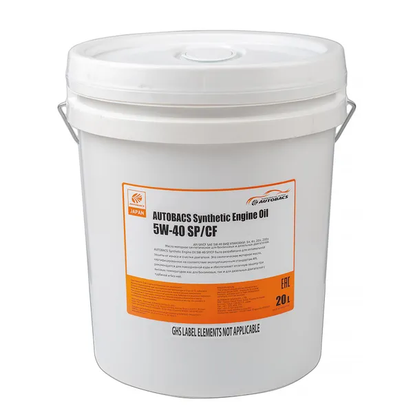 Масло моторное AUTOBACS ENGINE OIL SYNTHETIC 5W-40 синтетическое 20 л A00032433