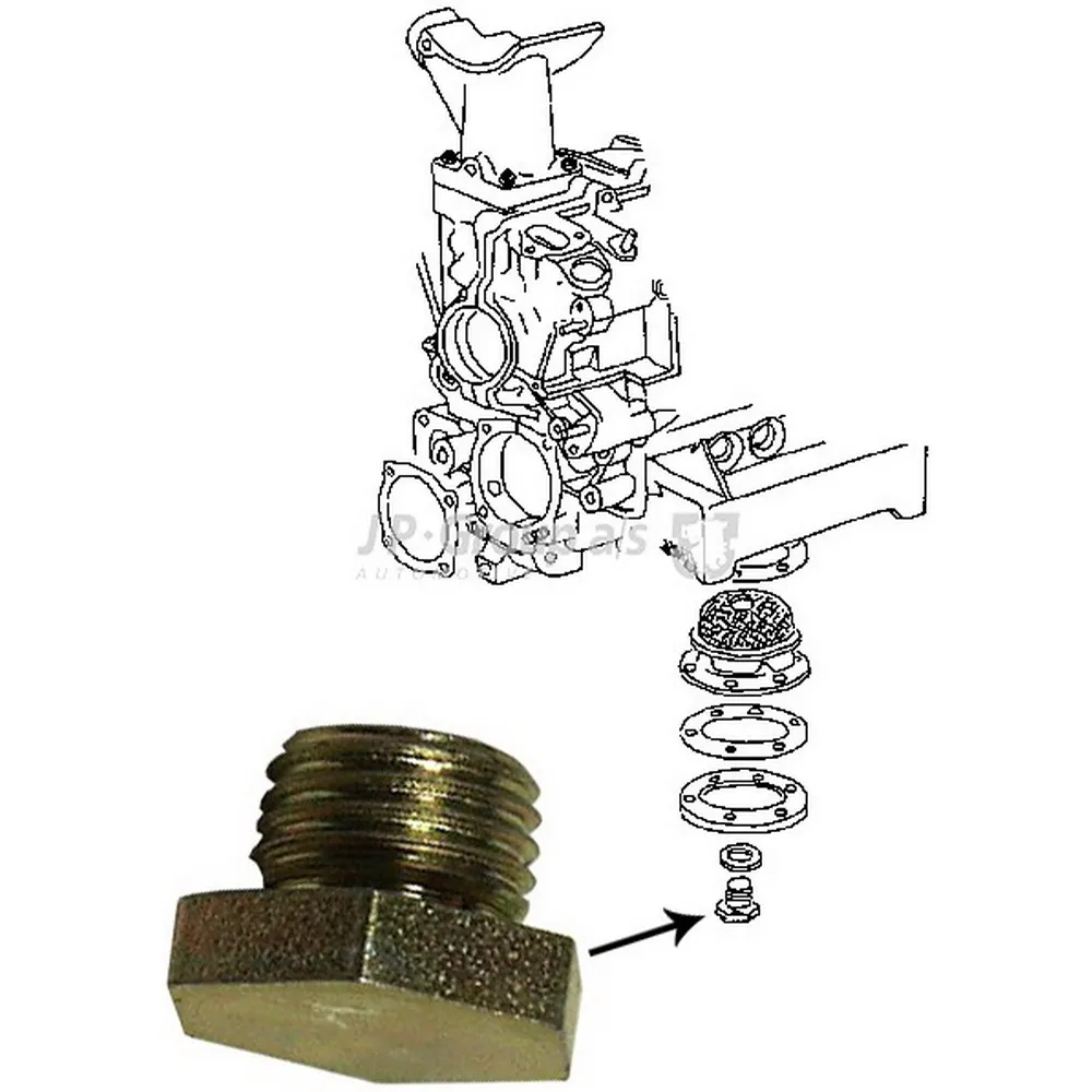 Болт слива масла M14x1.5 ключ 19