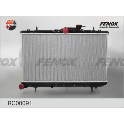 Радиатор охлаждения HYUNDAI ACCENT 1.3-1.5 94-00 MT 598X355X16; ПАЯНЫЙ FENOX RC00091