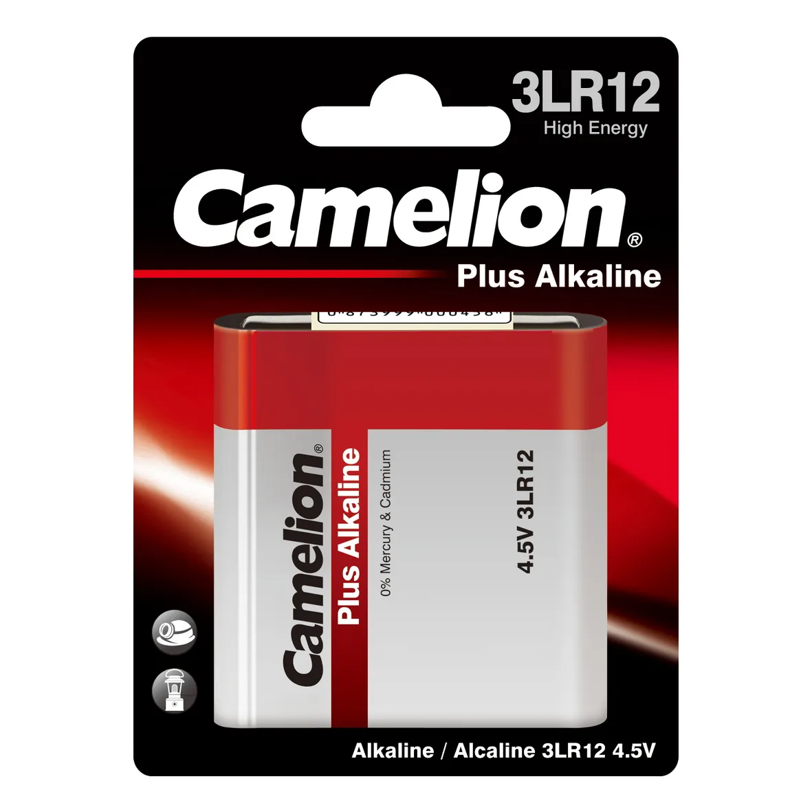 Батарейка алкалиновая Camelion Plus Alkaline 3LR12 4,5V (1 шт) 3LR12-BP1