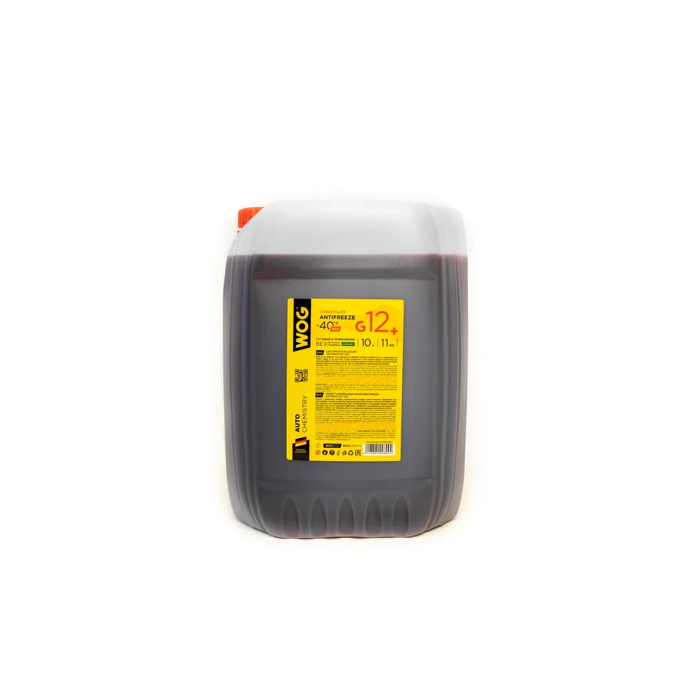 Антифриз WOG CARBOXYLATE ANTIFREZE G12+ готовый -40C красный 11 кг WGC0112