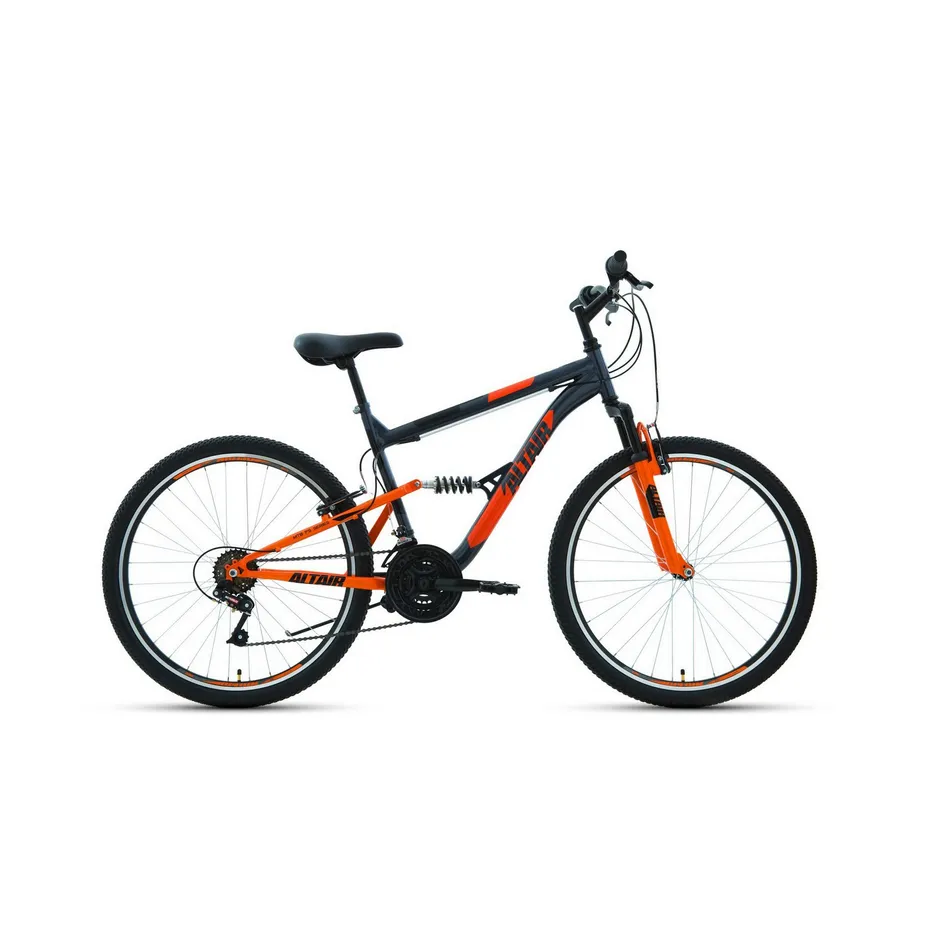 Велосипед 26 горный ALTAIR MTB (2021) количество скоростей 18 рама сталь 16 темно-серый/оранжевый