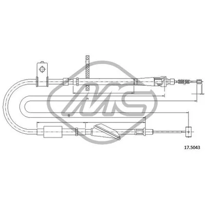 Трос ручника SUZ IGNIS ALL DX-RH Metalcaucho 83344