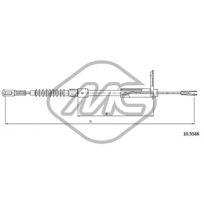 Трос ручника MER CLASSE S CL500 MOD SX-LH Metalcaucho 81011