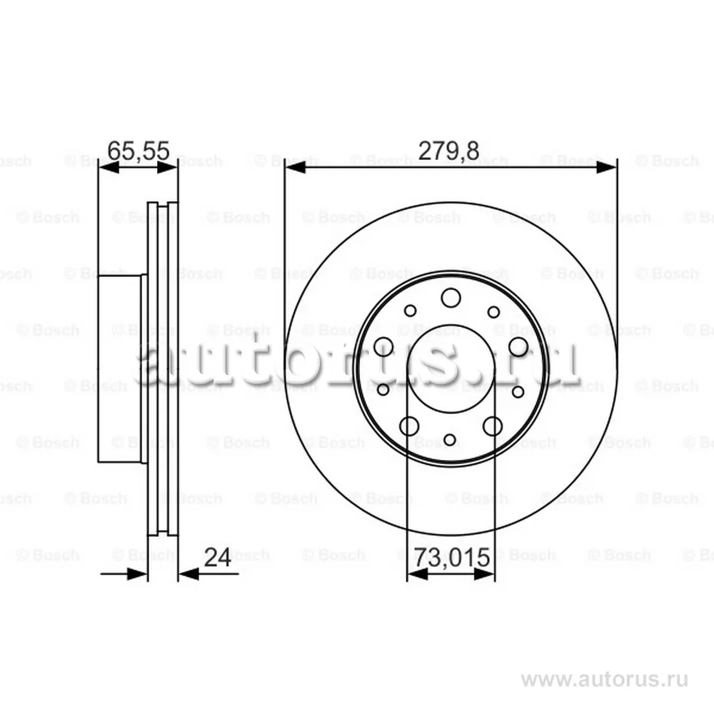 Диск тормозной передний PREMIUM-2 BOSCH 0 986 479 S70