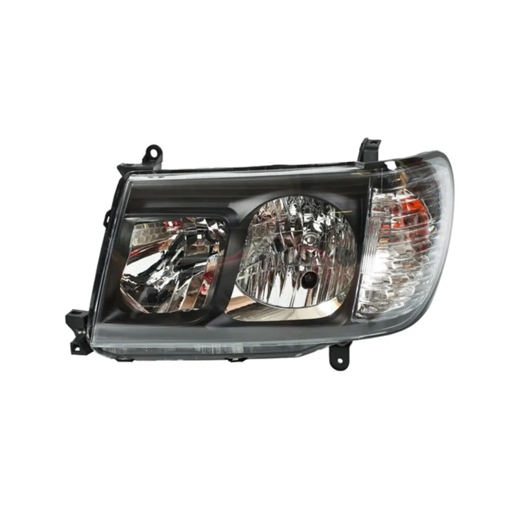 Фара левая без корректора внутри черная LC100 2005- LZ010300011L