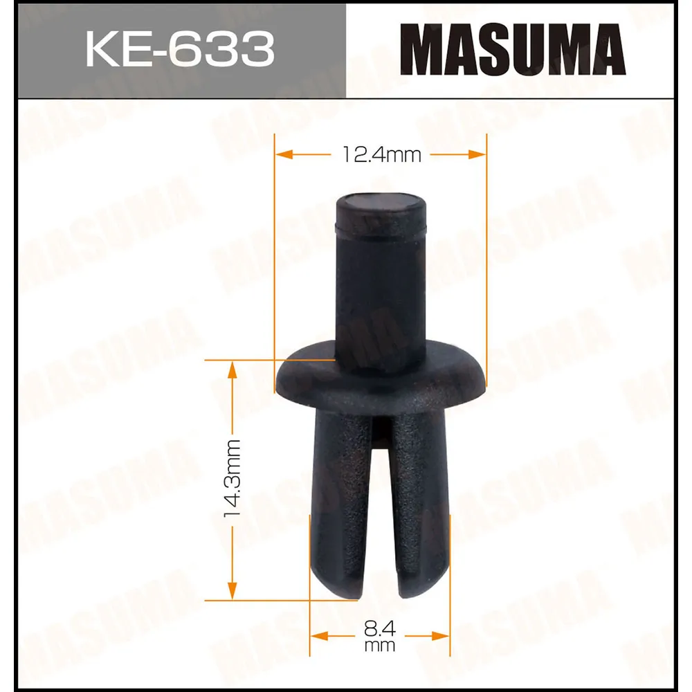Клипса автомобильная уп.50 MASUMA KE-633