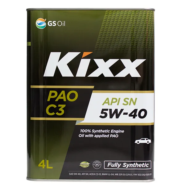 Масло моторное KIXX PAO 5W-40 синтетическое 4 л L209244TE1