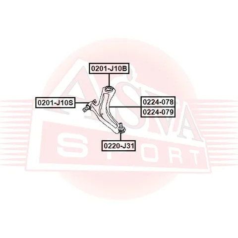 Рычаг ASVA 0224-078