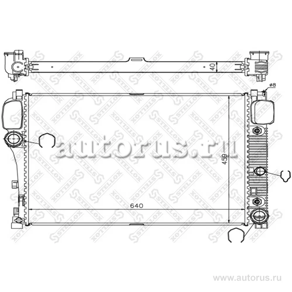 Радиатор системы охлаждения MB W221 all 05> STELLOX 10-25347-SX