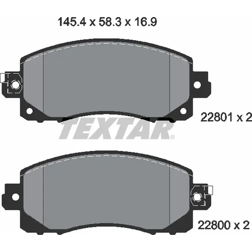 КОМПЛЕКТ ТОРМОЗНЫХ НАКЛАДОК TEXTAR 2280001