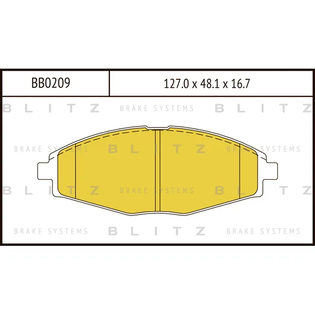 Колодки тормозные дисковые передние DAEWOO Lanos/Matiz 98-> BLITZ BB0209