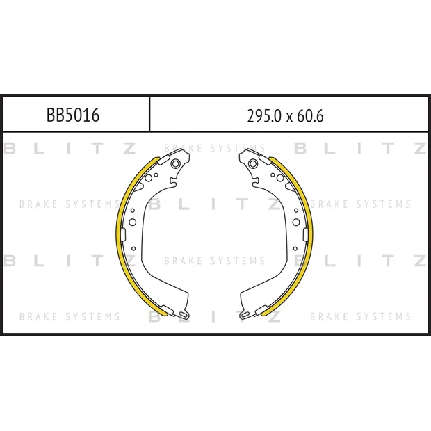 Колодки тормозные барабанные NISSAN Patrol 88->TOYOTA Land Cruiser 60,70,80 74- BLITZ BB5016