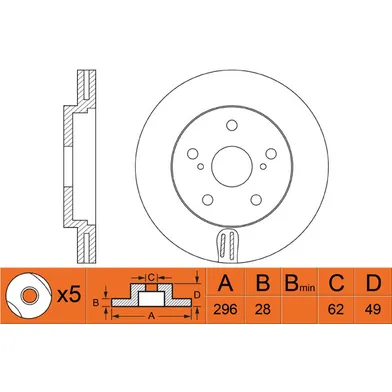 Диск тормозной FIT FR0352V