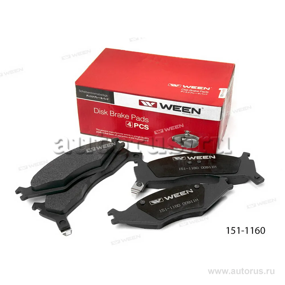 Тормозные колодки дисковые передние KIA Sportage WEEN 151-1160