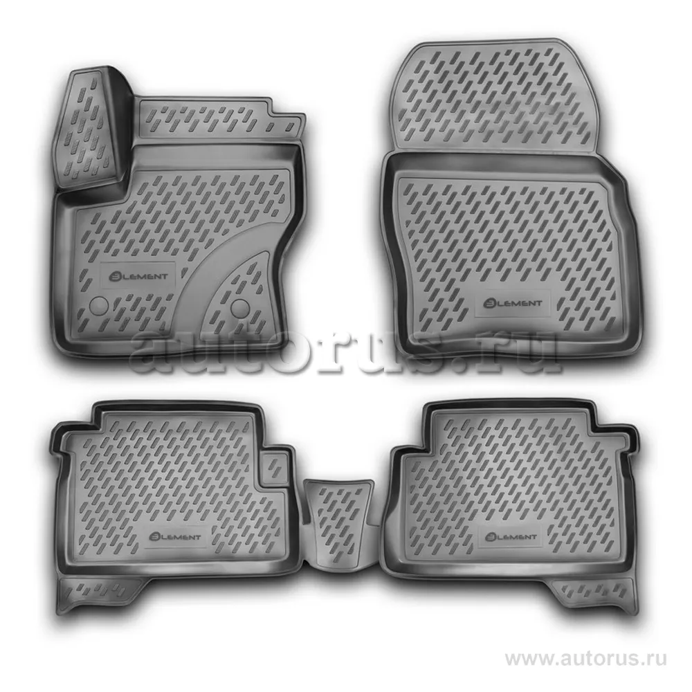 Коврики 3D в салон FORD Kuga (II, IIр) 2013-2016, 2017-2019, 4 шт. Element CARFRD00009k