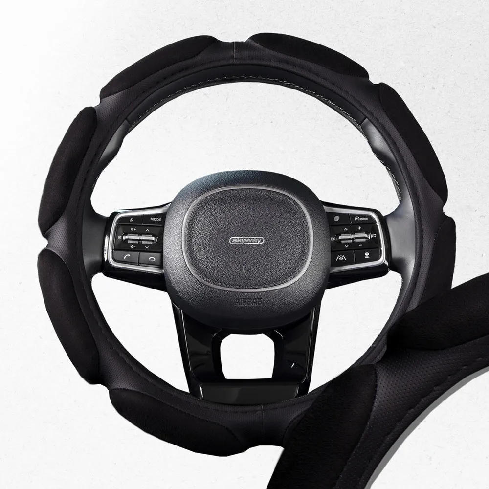 Оплетка замша 8 подушечек M Черная SKYWAY SKYWAY S01101032
