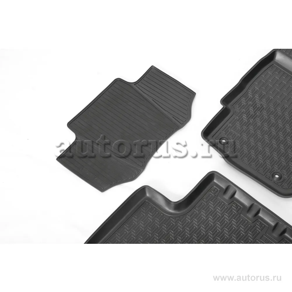 Коврики салона полиуретан черный Citroen C4 Aircross 2011- с крепежом COMFORT 09.01.501.PL