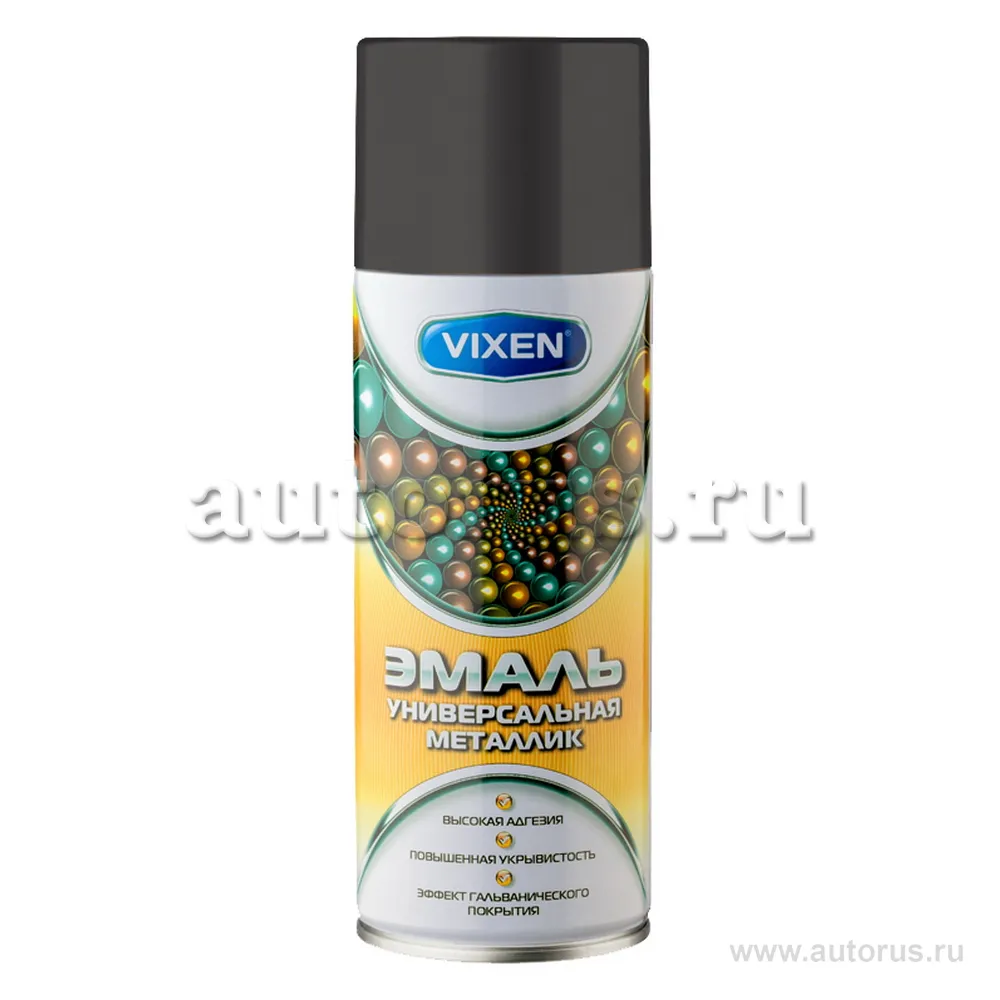 Эмаль универсальная металлик, графит, аэрозоль 520 мл VIXEN VX19400