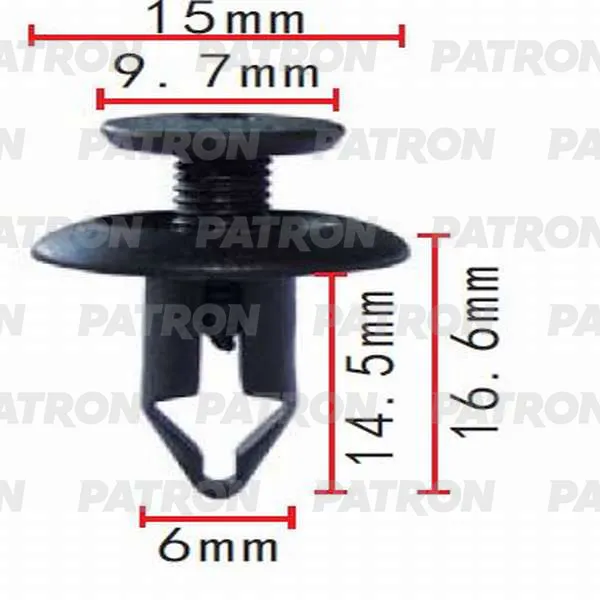 Клипса пластмассовая Mitsubishi применяемость: подкрылок PATRON P37-0492