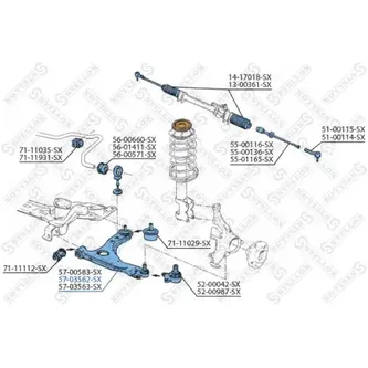 Рычаг нижний левый Seat Toledo, VW Golf/Vento 2.0 16V 91-99 STELLOX 57-03562-SX