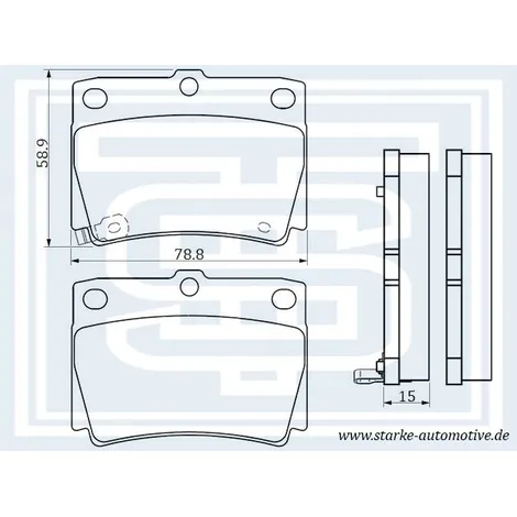 Колодки тормозные зад. MITSUBISHI PAJERO SPORT I (K90) 11.98-- STARKE 179-897