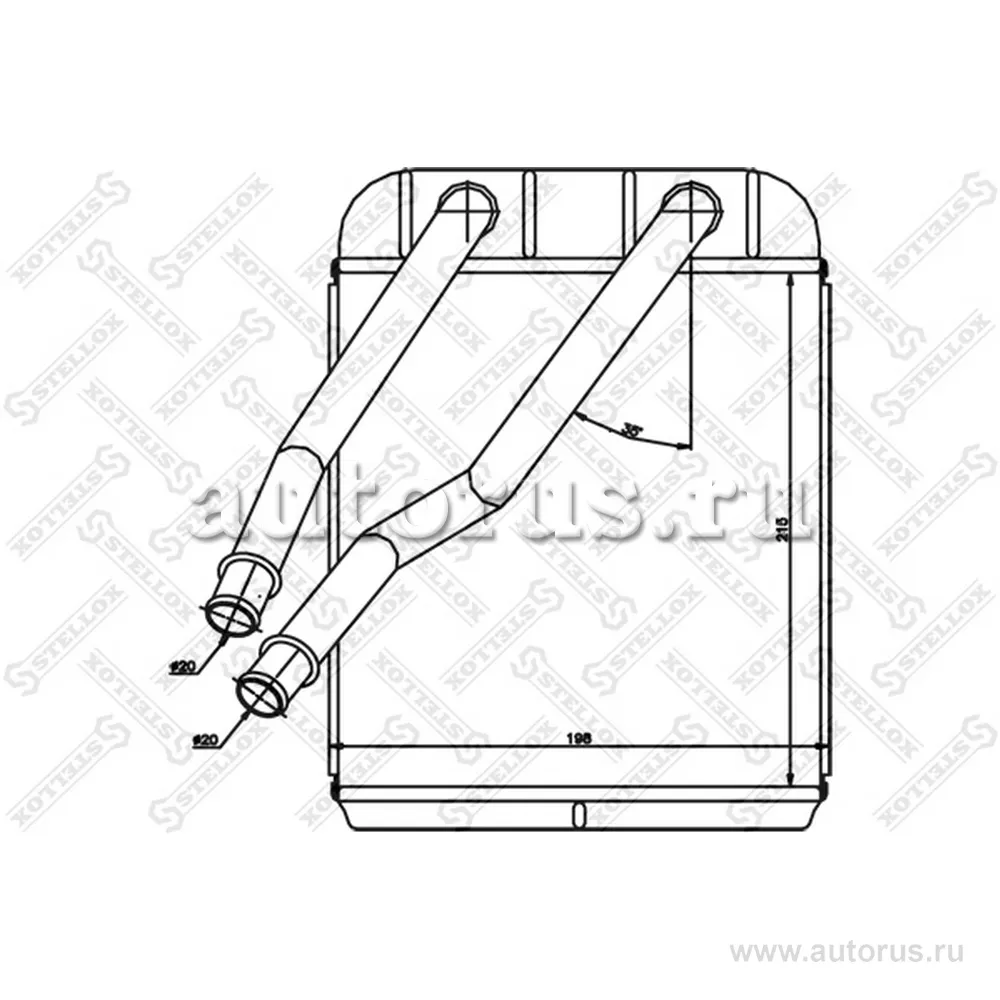 Радиатор печки Audi Q7 06>, VW Toureg All 02>/ Amarok 10> STELLOX 10-35205-SX