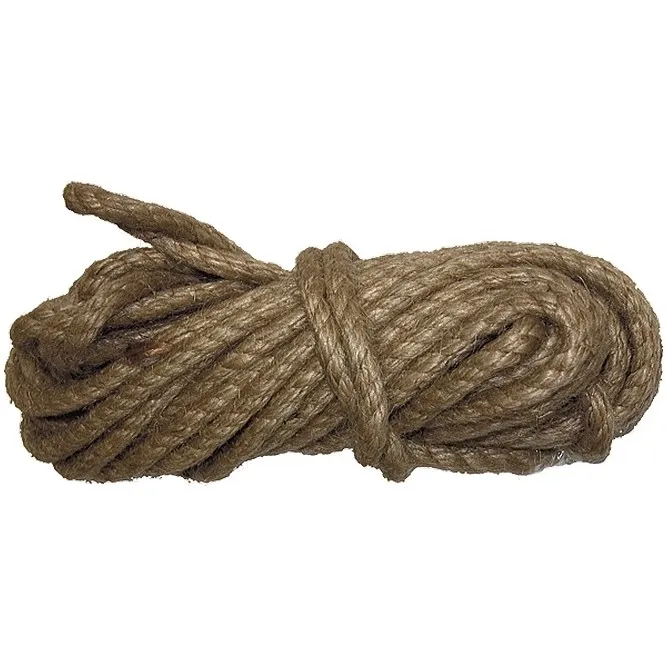 Веревка джутовая, L 10 м, крученая, D 8 мм СИБРТЕХ 94013