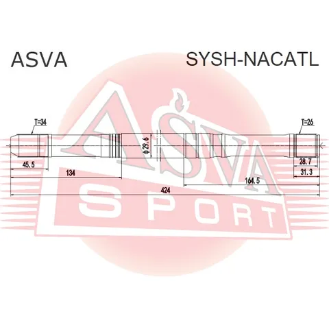 Полуось ASVA SYSH-NACATL
