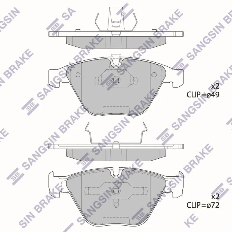 Колодки передние BMW 3 E90, X1 E84 SP2163 SP2163