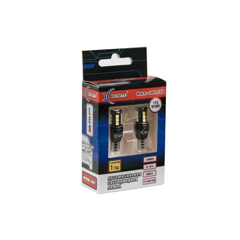 Лампа светодиодная 12V W16W W2.1x9.5d 420Lm блистер (2шт.) XENITE XENITE 1009610