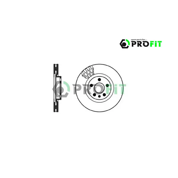 Диск тормозной CITROEN EVASION, JUMPY 94-, FIAT SCUDO, ULYSSE 94-02, PEUGEOT 806, EXPERT 96- FRONT PROFIT 5010-0760-1