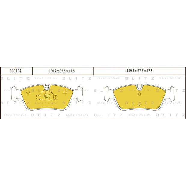 Колодки тормозные дисковые передние BMW 1(E81,E87 )/ 3(E90) 04-> BLITZ BB0154