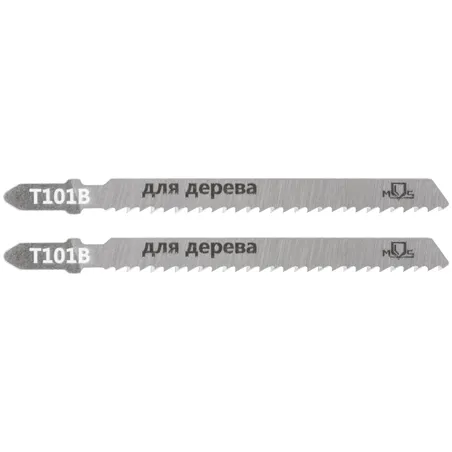 Полотна для эл. лобзика, T101B, по дереву, HCS, 100 мм, 2 шт. MOS 40802М