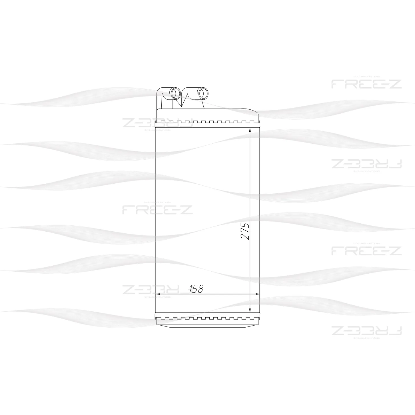 Радиатор отопителя AUDI 100/200/A6/V8 82-> FREE-Z KW0245