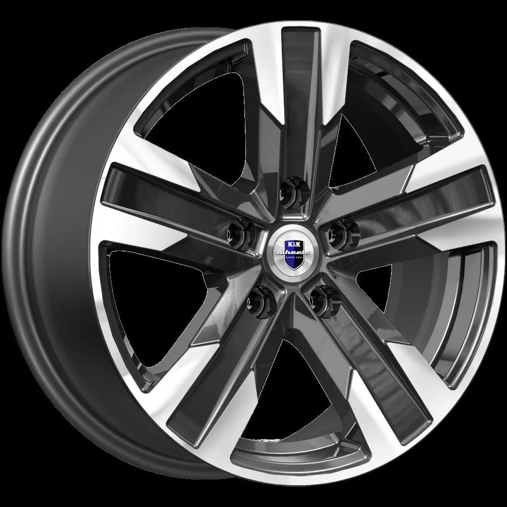 Диск литой R16 7J 5x105/56.6 ET38 КИК Висмут Алмаз черный 79145