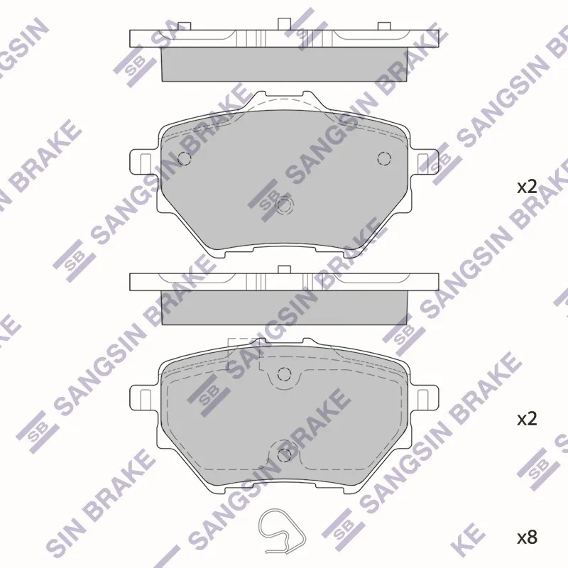 Колодки тормозные дисковые SANGSIN BRAKE SP2467