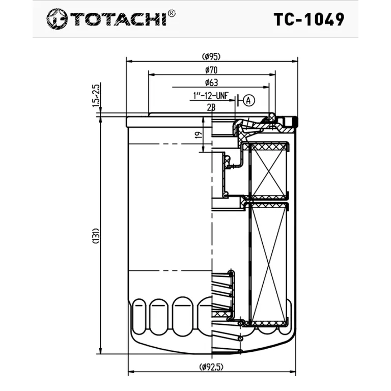 Фильтр масляный TOTACHI TC-1049 C-226 15208-40L00 MANN WP 928/82, WP 928/84 TOTACHI TC-1049