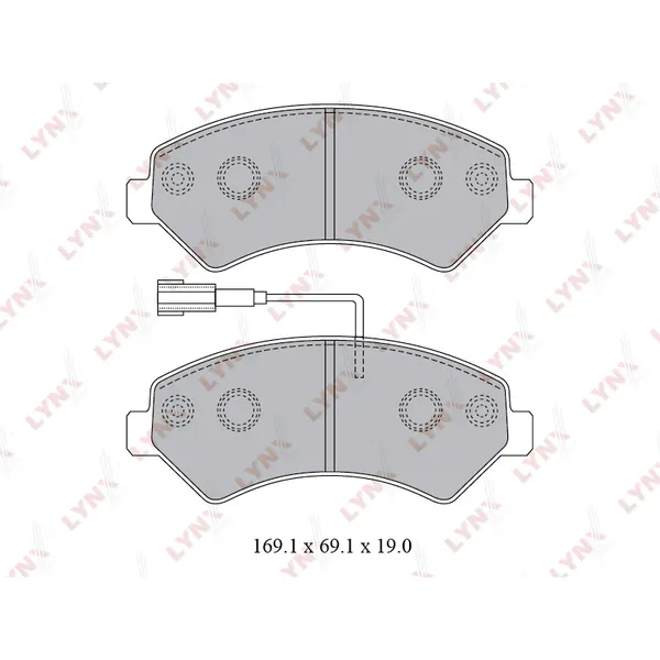 Колодки тормозные передние LYNXauto BD-2829