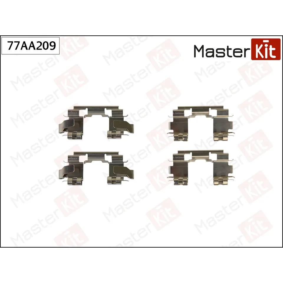 Комплект установочный тормозных колодок Honda CIVIC VI седан (EJ, EK) 1995 - 2001 MASTERKIT 77AA209