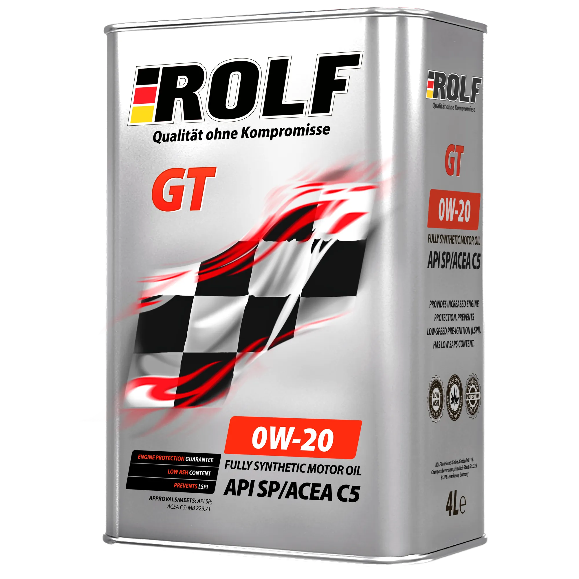 Масло моторное ROLF GT 0W-20 4 л 322669