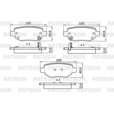 Колодки тормозные дисковые зад. OMODA C5 / CHERY Tiggo 4 17- PATRON PBP353