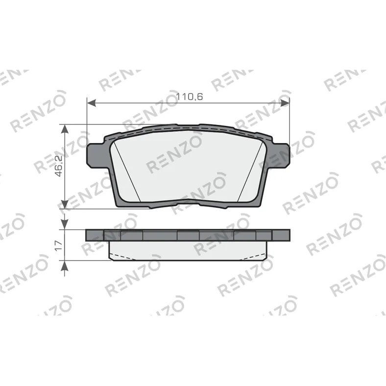 Колодки дисковые RENZO RNZ358