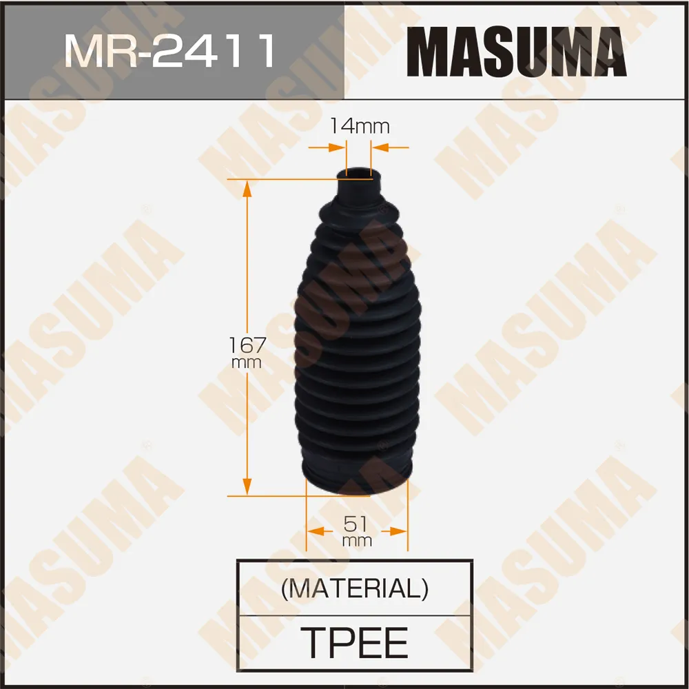 Пыльник рейки рулевой TOYOTA ALLEX MASUMA MR-2411