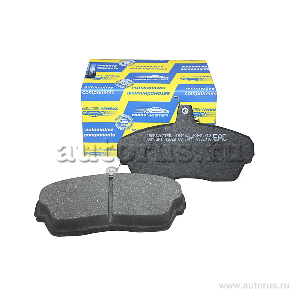 Колодки тормозные передние для а/м ГАЗ 3302 3110 ТRANSMASTER, комплект TRANSMASTER TR443C