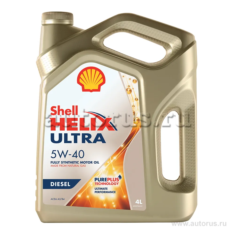Масло моторное SHELL Helix Diesel Ultra 5W-40 синтетическое 4 л 550046371